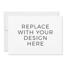 7 x 5-inch Kaart met ontwerp achter