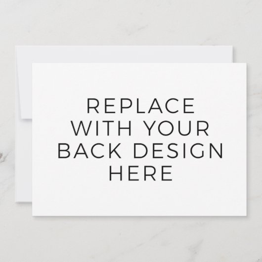 7 x 5-inch Kaart met ontwerp achter (Achterkant)