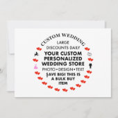 7" x 5" Uitnodiging voor het Huwelijk - Best Selle (Voorkant)