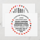 7" x 5" Uitnodiging voor het Huwelijk - Best Selle (Voorkant / Achterkant)