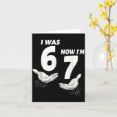 7 Year Old Birthday I Was 6 Now I'm 7 67  Kaart (Gele Bloem)