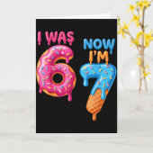 7 Year Old Birthday I Was 6 Now I'm 7 67 Kaart (Gele Bloem)