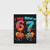 7 Year Old Birthday I Was 6 Now I'm 7 67 Meme Funn Kaart (Gele Bloem)