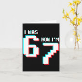 7 Year Old Birthday Kids Was 6 Now I’m 7 Gamer 67  Kaart (Gele Bloem)