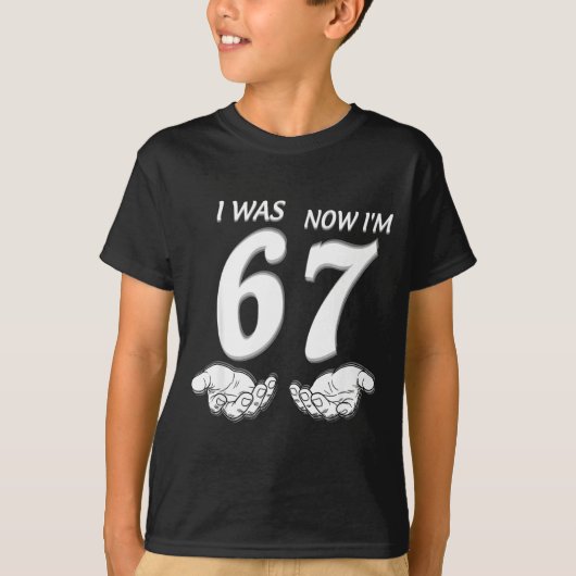 7 Year Old Birthday Shirt Was 6 Now I'm 7 67 Funny (Voorkant)