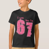 7 Year Old Birthday Shirt Was 6 Now I'm 7 67 Funny (Voorkant)