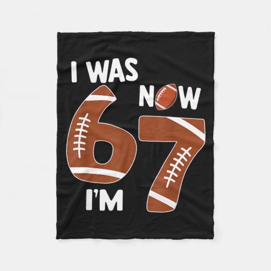 7 Year Old Birthday Shirt Was 6 Now I'm 7 67 Funny Fleece Deken (Voorkant)