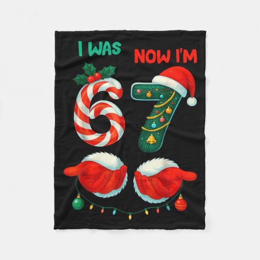 7 Year Old Birthday Shirt Was 6 Now Im 7 67 Funny  Fleece Deken (Voorkant)