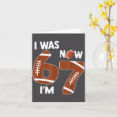 7 Year Old Birthday Shirt Was 6 Now I'm 7 67 Funny Kaart (Gele Bloem)