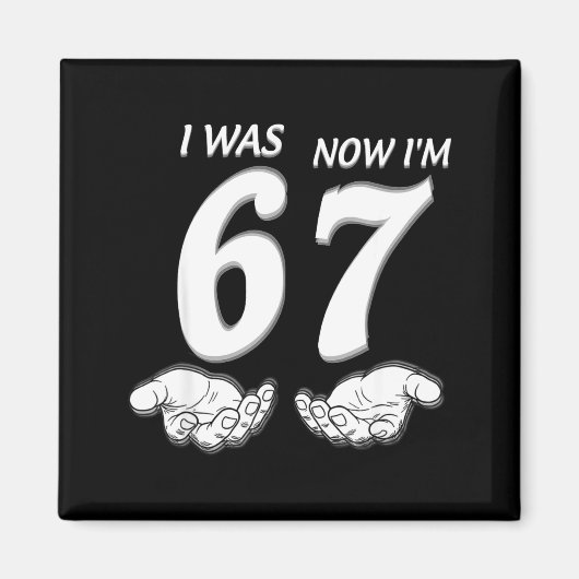 7 Year Old Birthday Shirt Was 6 Now I'm 7 67 Funny Magneet (Voorkant)