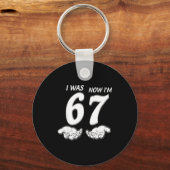 7 Year Old Birthday Shirt Was 6 Now I'm 7 67 Funny Sleutelhanger (Voorkant)