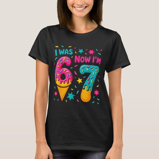 7 Year Old Birthday Was 6 Now I'm 7 Kids Funny  T-shirt (Voorkant)