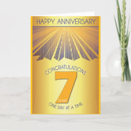 7 Year Sober Anniversary | Golden Ray 12 Step  Kaart