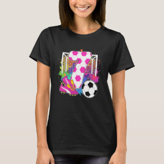 7 Years Old Birthday Girl 7th Birthday Soccer Them T-shirt