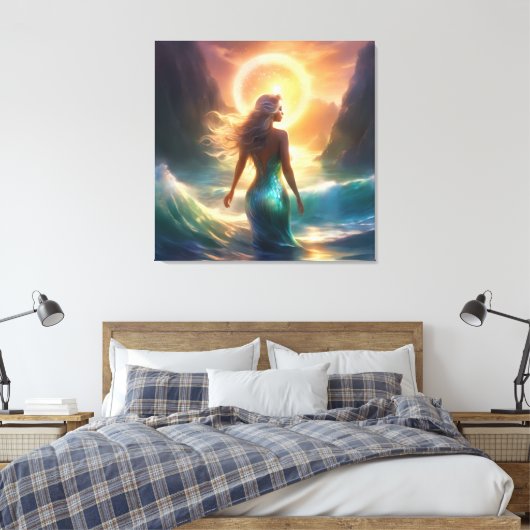 #7  Zeemeerminnenleven Canvas Afdruk (Insitu (Slaapkamer))