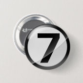 7 zwart ronde button 5,7 cm (Voorkant /achterkant)