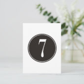 #7 Zwarte Cirkel Briefkaart (Staand voorkant)