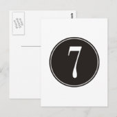 #7 Zwarte Cirkel Briefkaart (Voorkant / Achterkant)