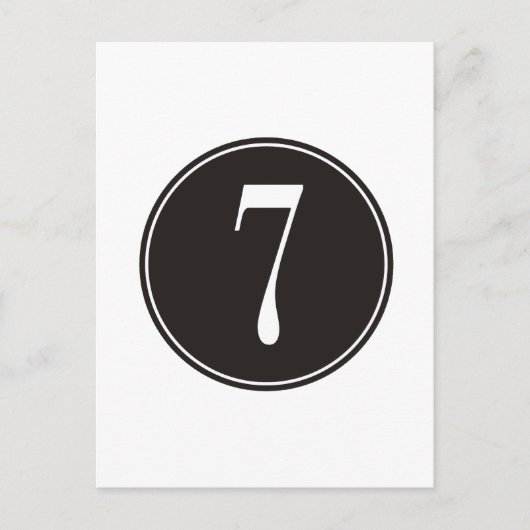 #7 Zwarte Cirkel Briefkaart (Voorkant)