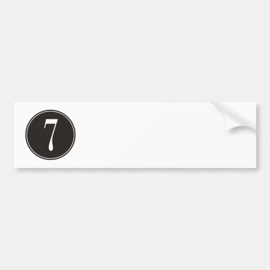 #7 Zwarte Cirkel Bumpersticker (Voorkant)