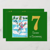 7 Zwringt een Zwemende Kute Animals Aangepaste Ker Feestdagenkaart (Voorkant / Achterkant)