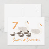 7 Zwringt een zwemmen Briefkaart (Voorkant / Achterkant)