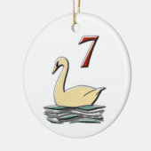 7 Zwringt een zwemmen Keramisch Ornament (Links)