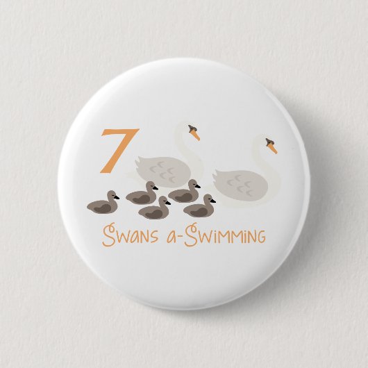 7 Zwringt een zwemmen Ronde Button 5,7 Cm (Voorkant)