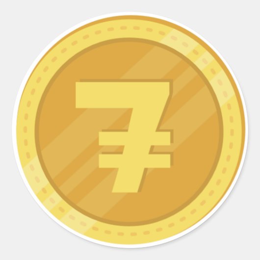 7coin Stickers (rond) (Voorkant)