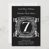 7de huwelijksjubileum wol koper kaart (Voorkant)