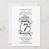 7de huwelijksjubileumrozen kaart (Achterkant)