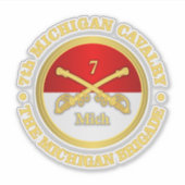 7de Michigan Cavalry Sticker (Voorkant)
