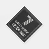 7de verjaardag: Kunst Deco Geïnspireerde look "7"  Servet (Hoek)