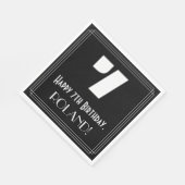 7de verjaardag: Kunst Deco Geïnspireerde look "7"  Servet (Hoek)