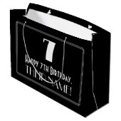 7de verjaardag: Kunst Deco Geïnspireerde stijl "7" Groot Cadeauzakje (Achterkant Gekanteld)