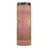 7e, 22e Koper Jubileum Thermische Tumbler Thermosbeker (Achterkant)