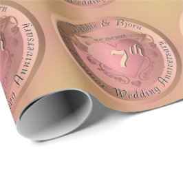 7e/22e koper-medaillon-JubileumWedding Cadeaupapier