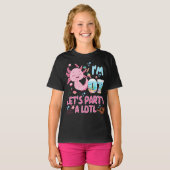 7e ben ik 7-jarig meisje Axolotl Lover Gifts T-shirt (Voorkant volledig)