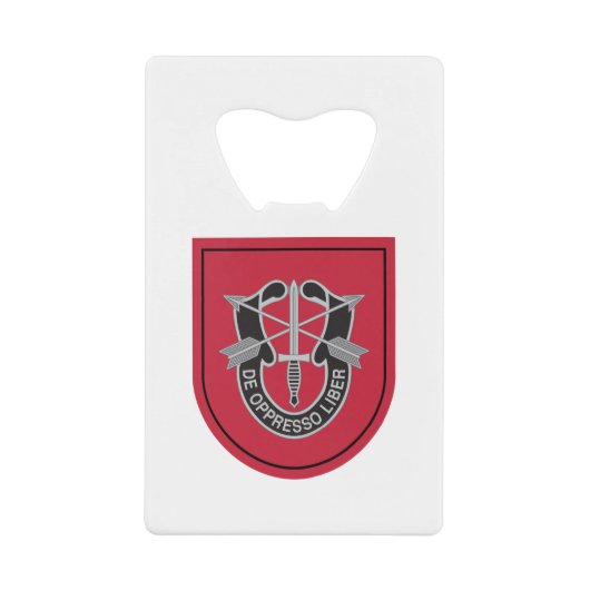 7e bijzondere groep van strijdkrachten (7e SFG) Creditkaart Flessenopener (Voorkant)