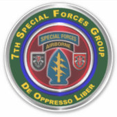 7e bijzondere groep Vinylauto Sticker (Voorkant)