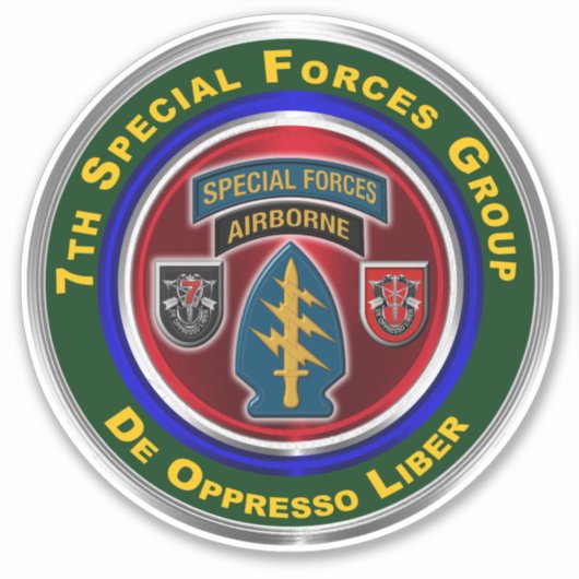 7e bijzondere groep Vinylauto Sticker (Voorkant)