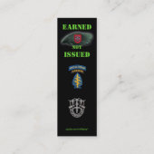 7e bijzondere krachten groene bessen groep bookmar mini visitekaartje (Achterkant)