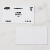 7e bijzondere troepenmacht groene berten sf sof sf visitekaartje (Voorkant / Achterkant)