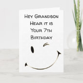 ***7e BIRTHDAG GRANDSON*** Kaart (Voorkant)