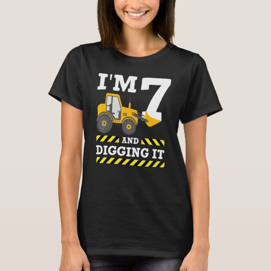 7e 'Birthday'-graafmachine... ik ben 7-cijferige ' T-shirt (Voorkant)