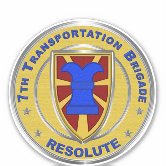 7e brigade voor vervoer sticker (Voorkant)