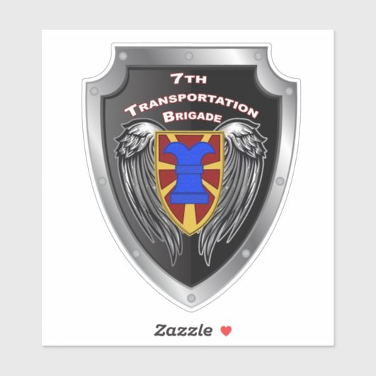 7e brigade voor vervoer sticker (Vel)