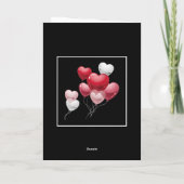 7e bruiloft Jubileum Foto Ballon Zwart Wit Kaart (Achterkant)