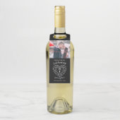 7e bruiloft Jubileum foto Onyx edelsteen hart Flessenhanger (Op fles)