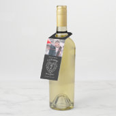 7e bruiloft Jubileum foto Onyx edelsteen hart Flessenhanger (Schuin)